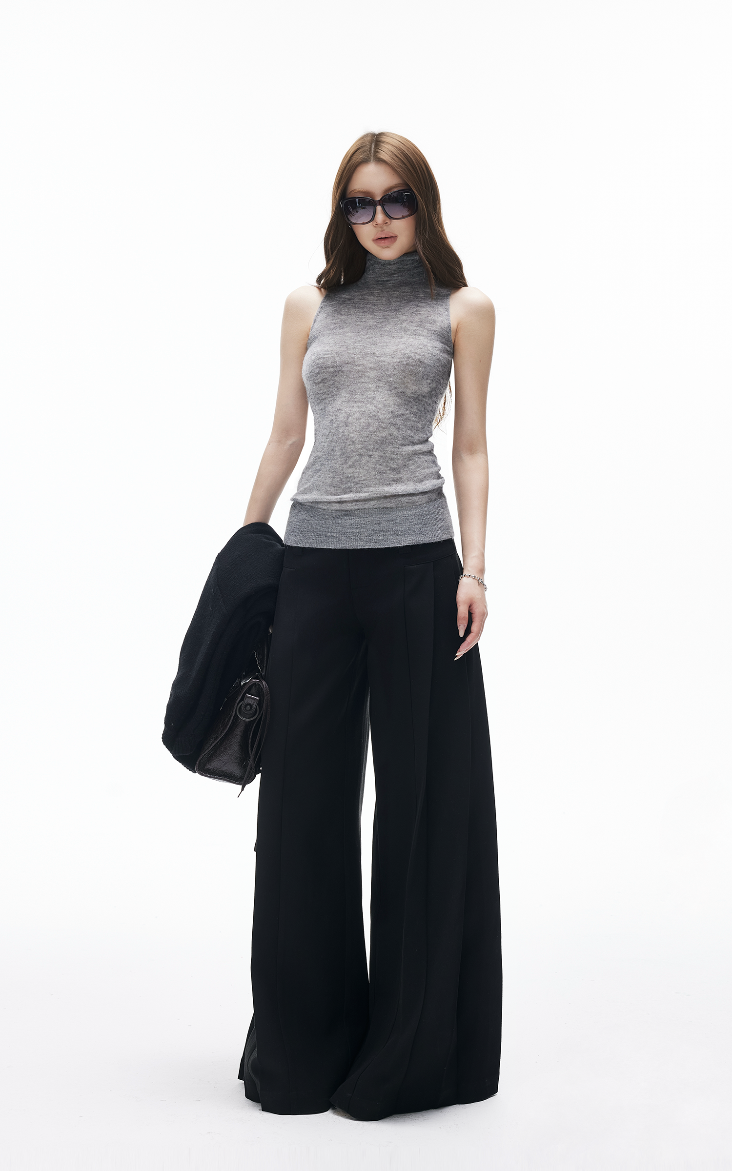 IAMXIAA High-Waisted Fluid Wide-Leg Trousers