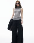 IAMXIAA High-Waisted Fluid Wide-Leg Trousers