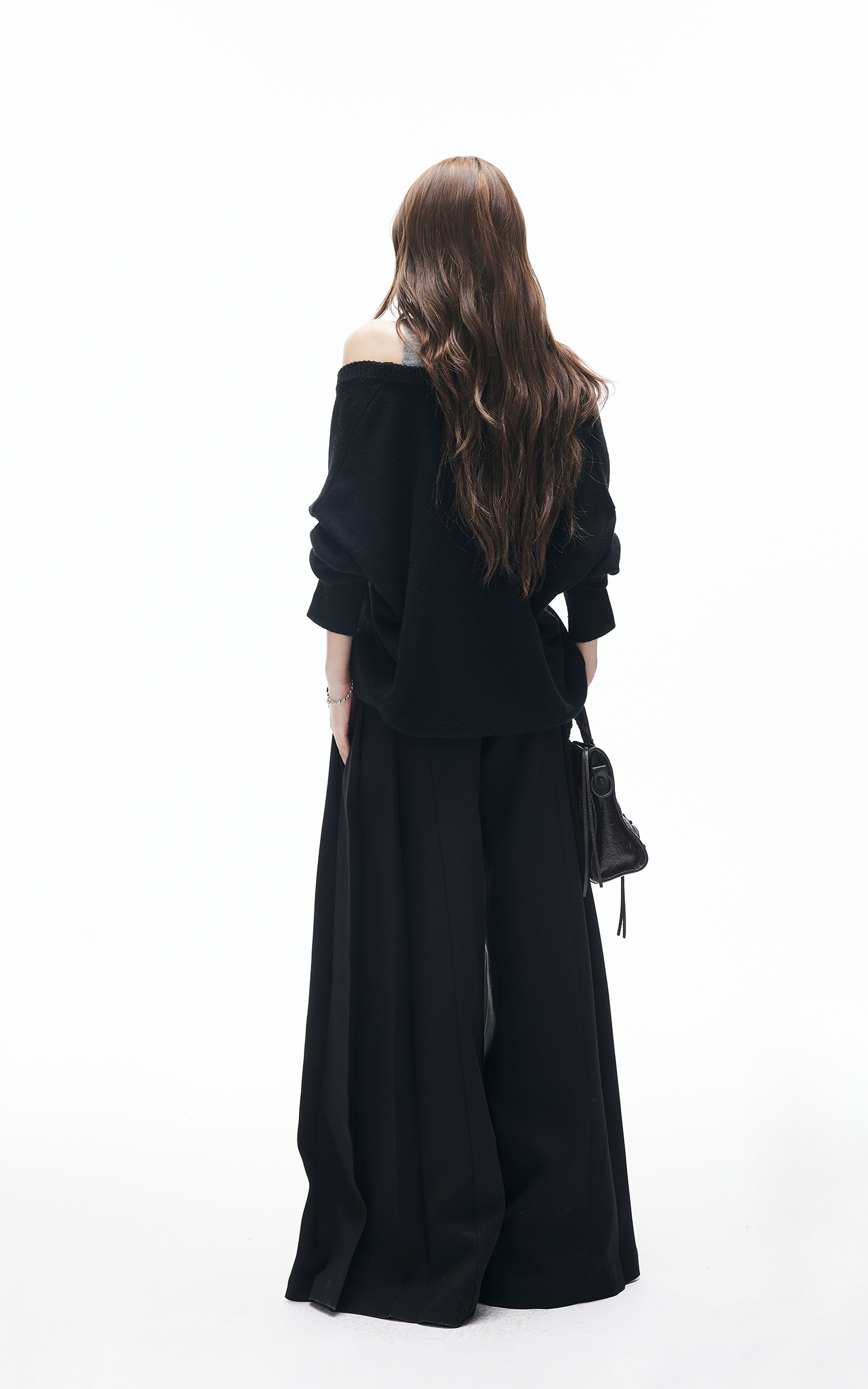 IAMXIAA High-Waisted Fluid Wide-Leg Trousers