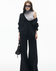IAMXIAA High-Waisted Fluid Wide-Leg Trousers