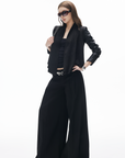 IAMXIAA High-Waisted Fluid Wide-Leg Trousers