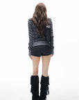 IAMXIAA Mini-short en laine mélangée sur mesure avec ourlet retroussé
