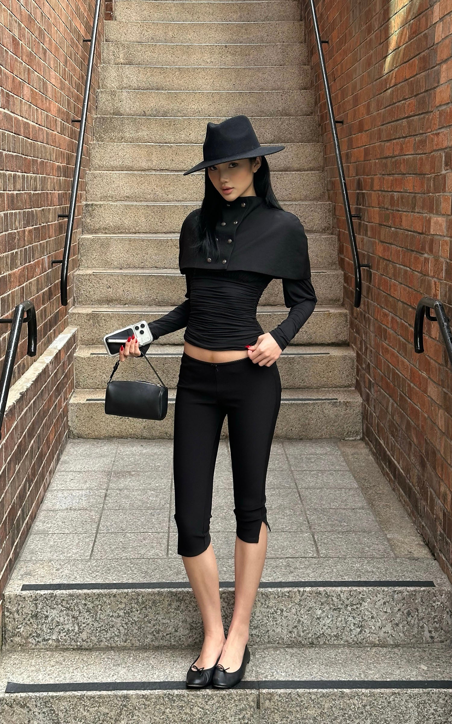 ROVENTE Cape châle asymétrique à col montant