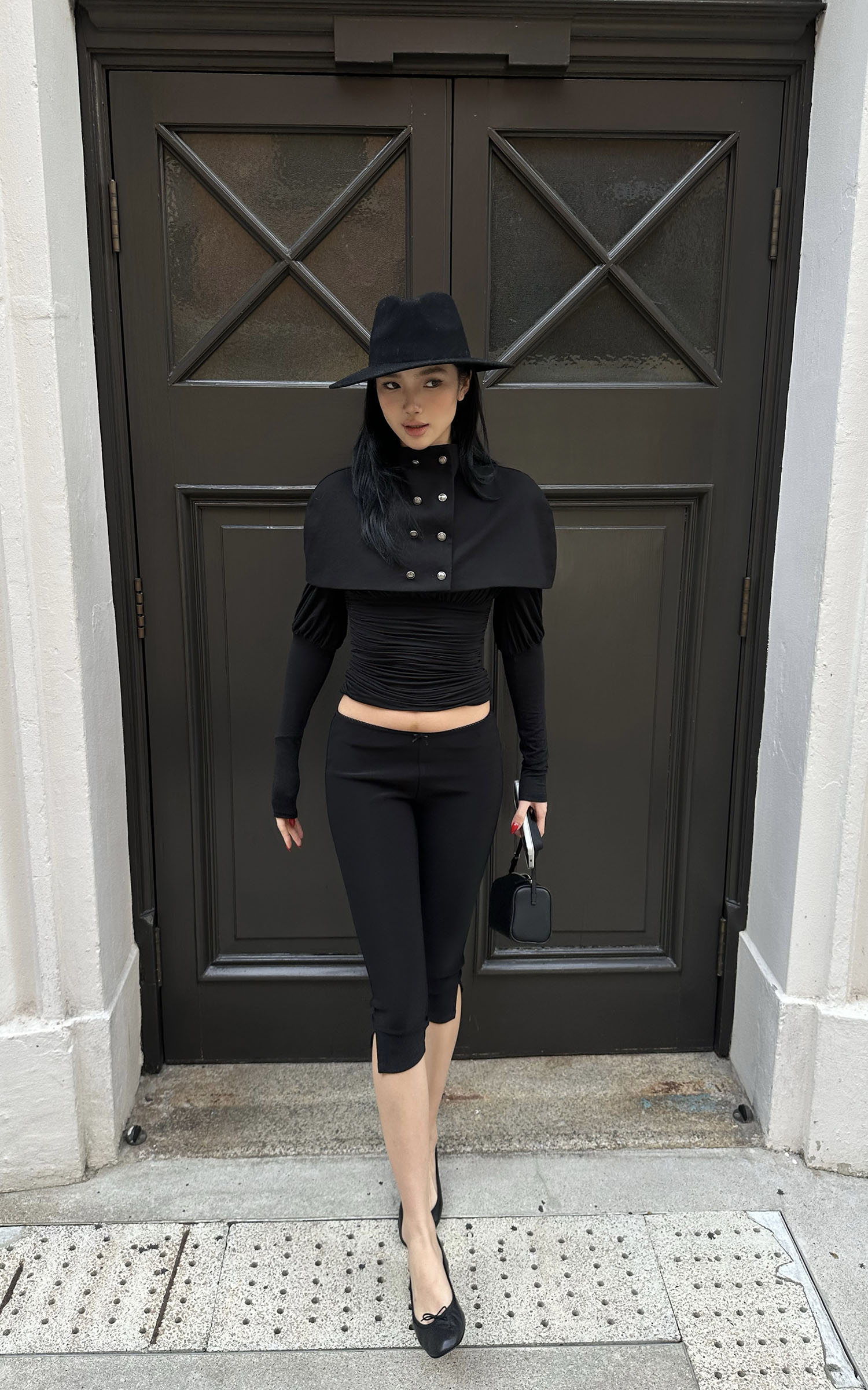 ROVENTE Cape châle asymétrique à col montant