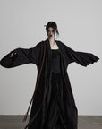 DOINDULGE Deconstructed Wrap Jacquard Long Knit