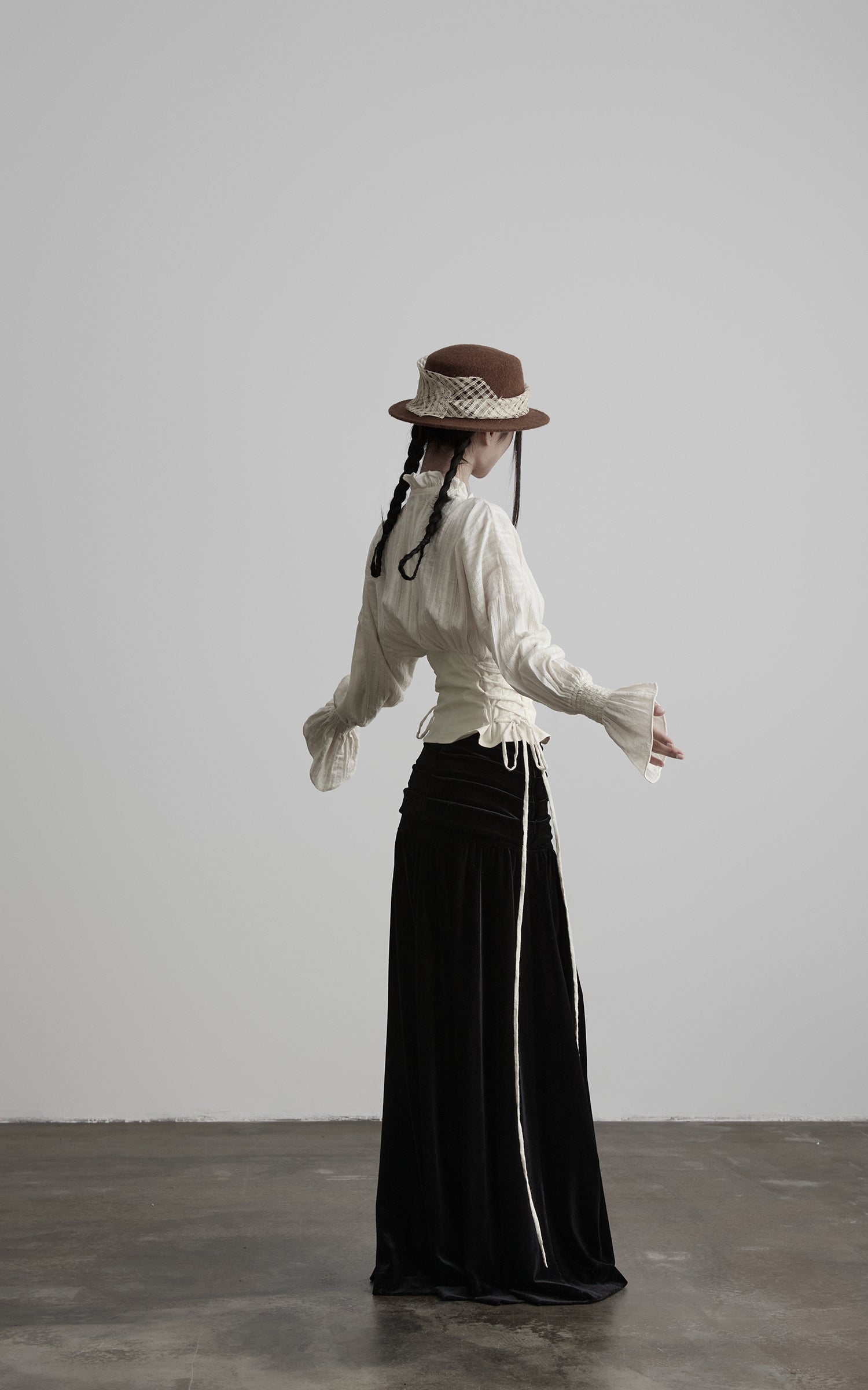 DOINDULGE Structured Corset-Panel Ruched Shirt