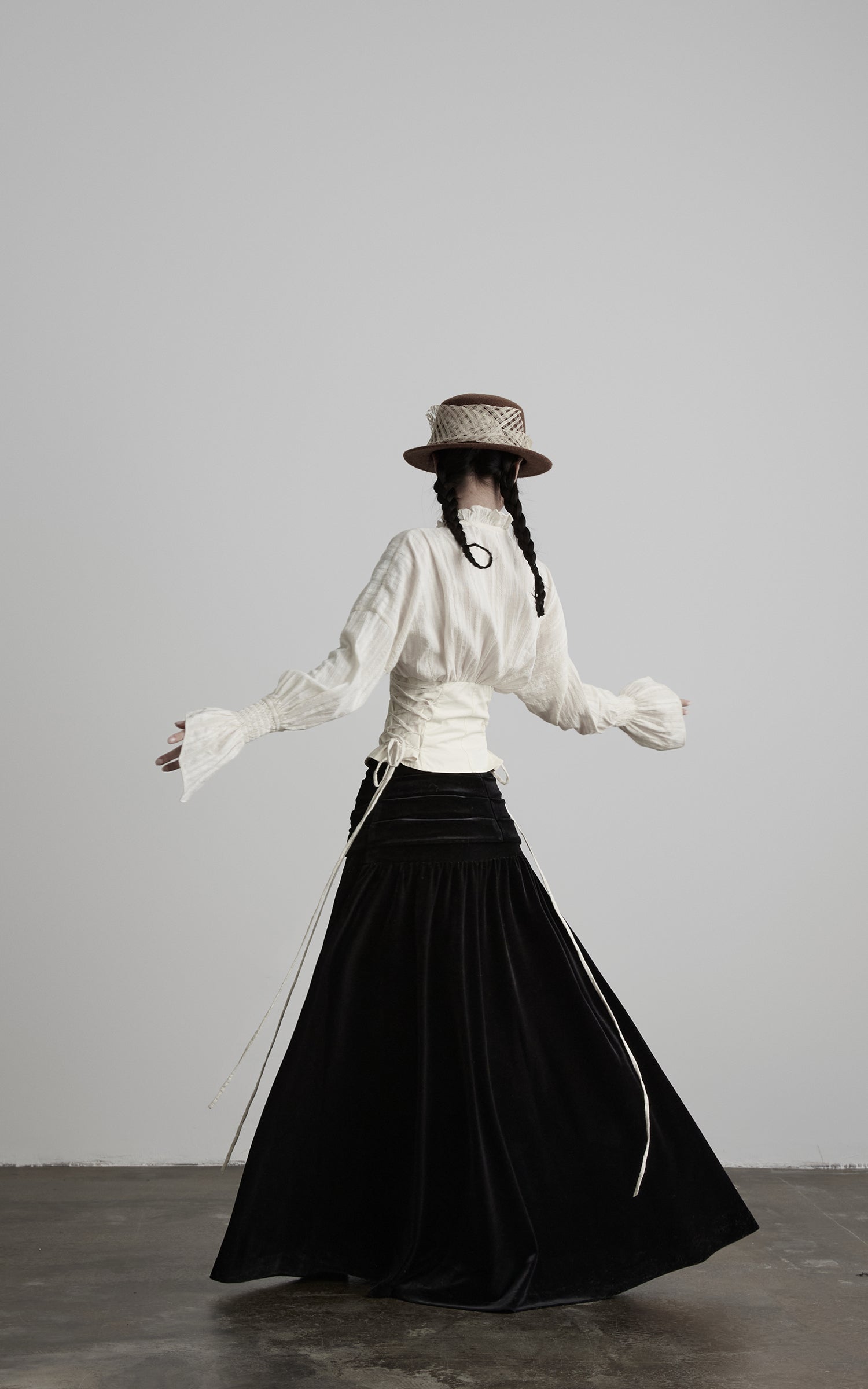 DOINDULGE Structured Corset-Panel Ruched Shirt