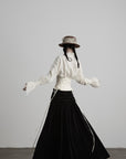DOINDULGE Structured Corset-Panel Ruched Shirt