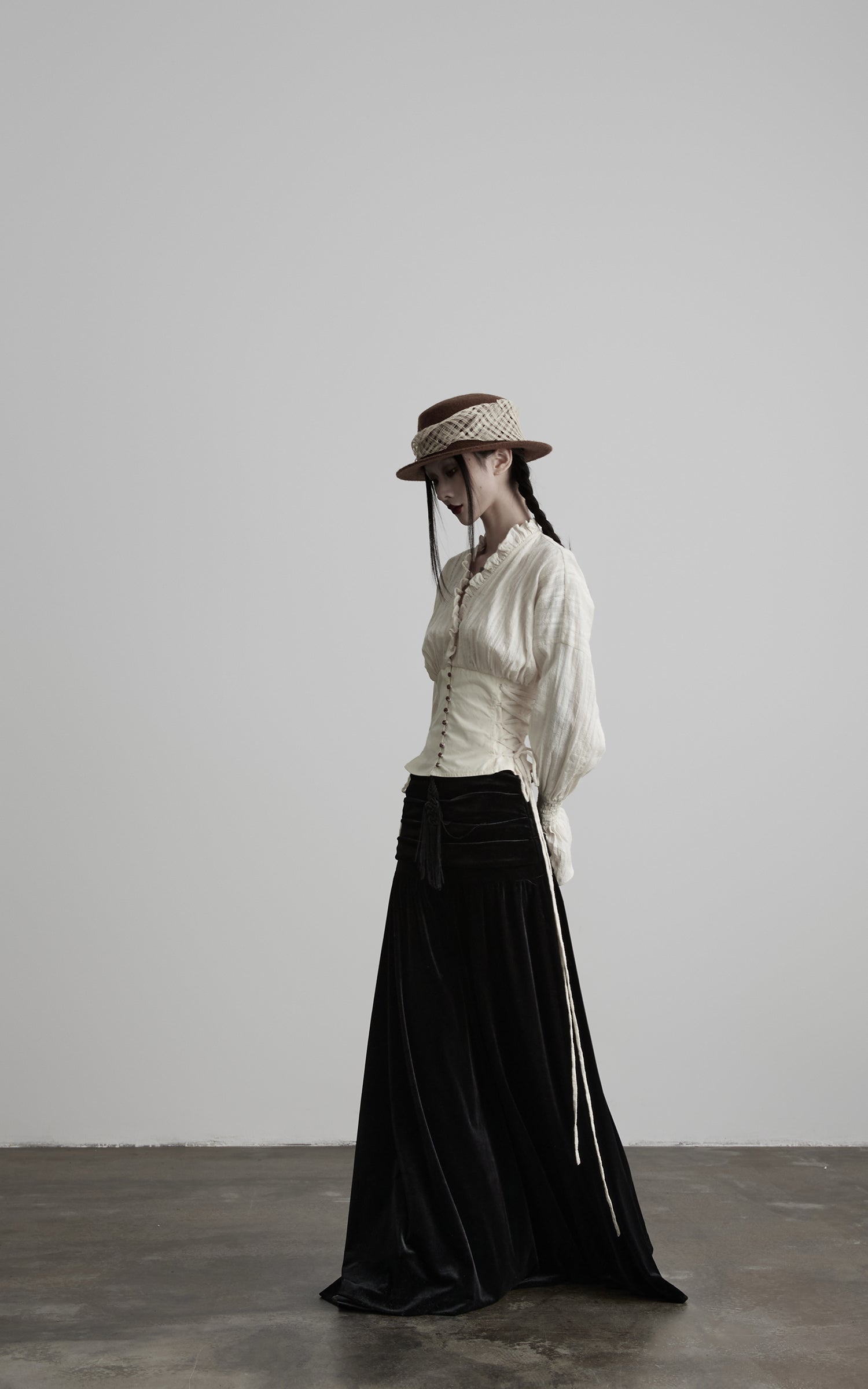 DOINDULGE Structured Corset-Panel Ruched Shirt