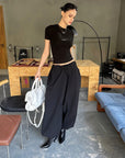 0122STEPLL フィットしたグラフィックショートスリーブTシャツ