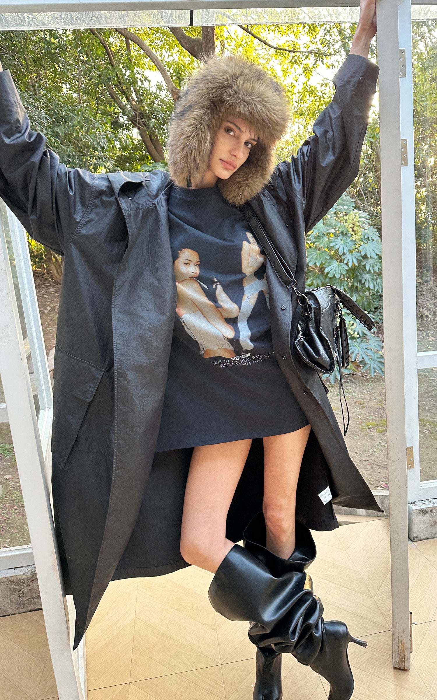 0122STEPLL Robe T-shirt oversize à imprimé Graphic Muse