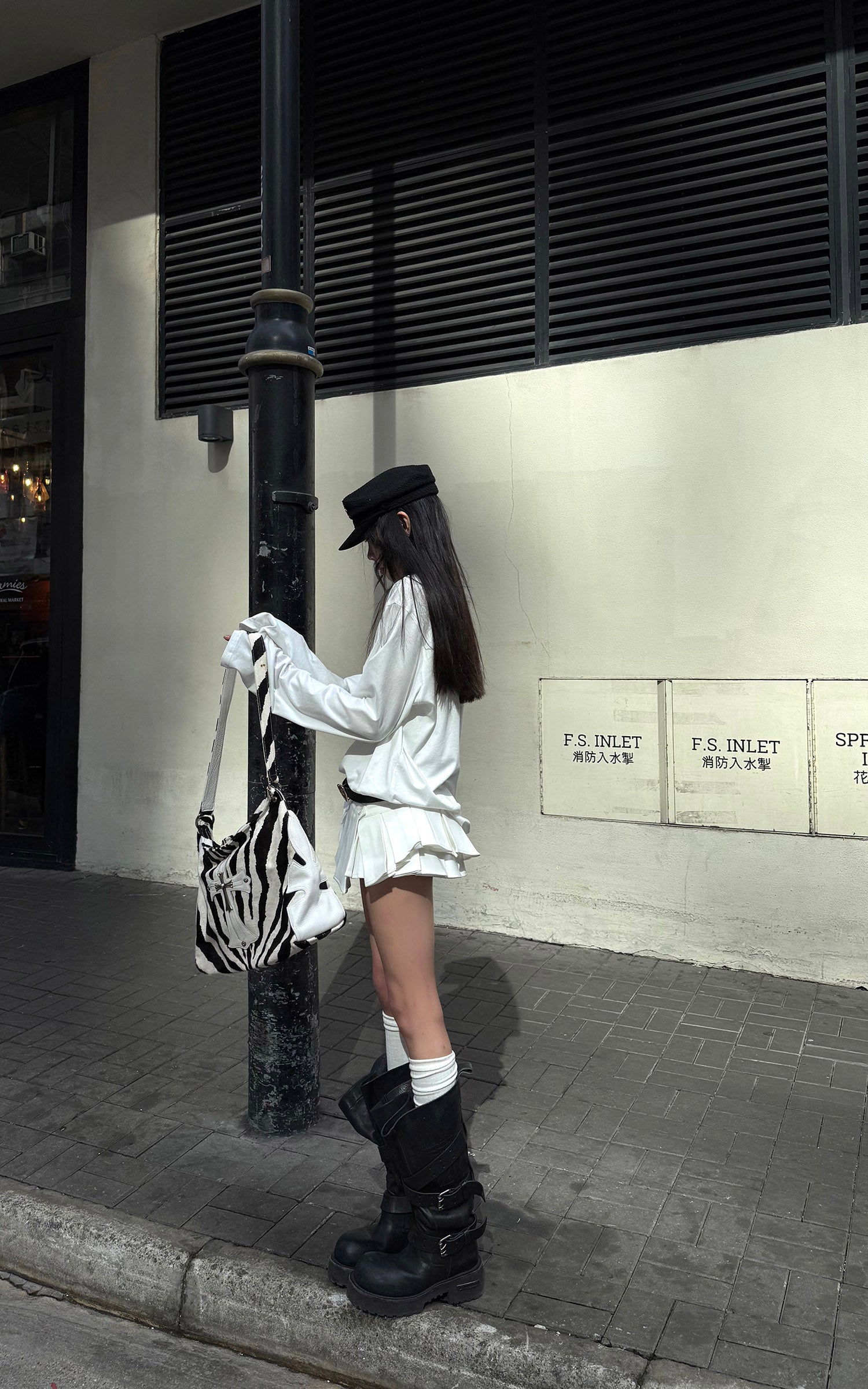 WARDEN EDGE Low-Rise Layered Pleated Mini Skirt