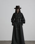 DOINDULGE Deconstructed Herringbone Wool Long Coat