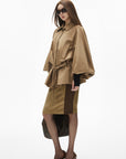 IAMXIAA Veste trench décontractée à ceinture