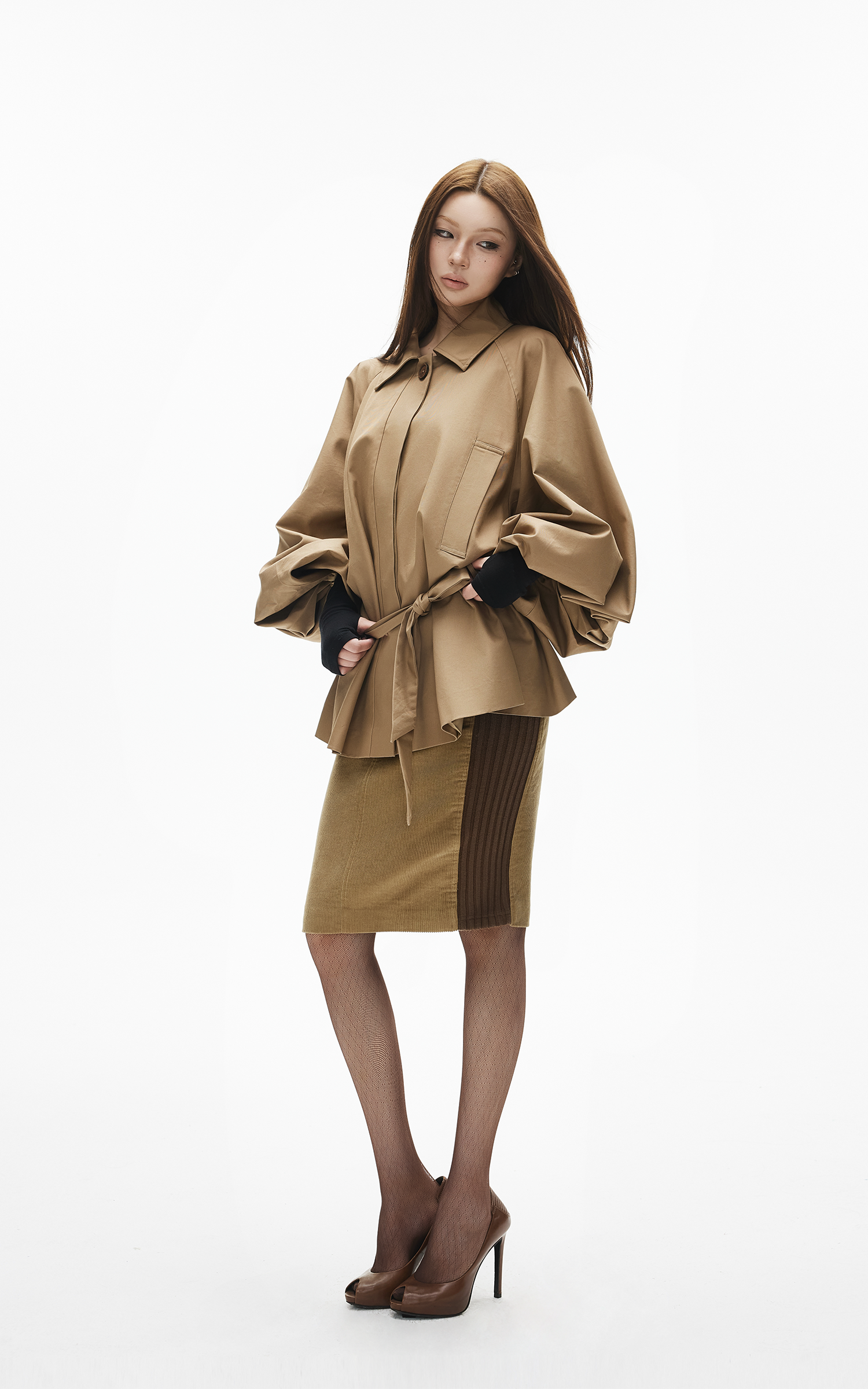 IAMXIAA Belted Relaxed Trench Jacket