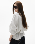 IAMXIAA Relaxed Pinstripe Button-Up Shirt