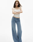 IAMXIAA Low-Rise Clean-Line Flared Denim