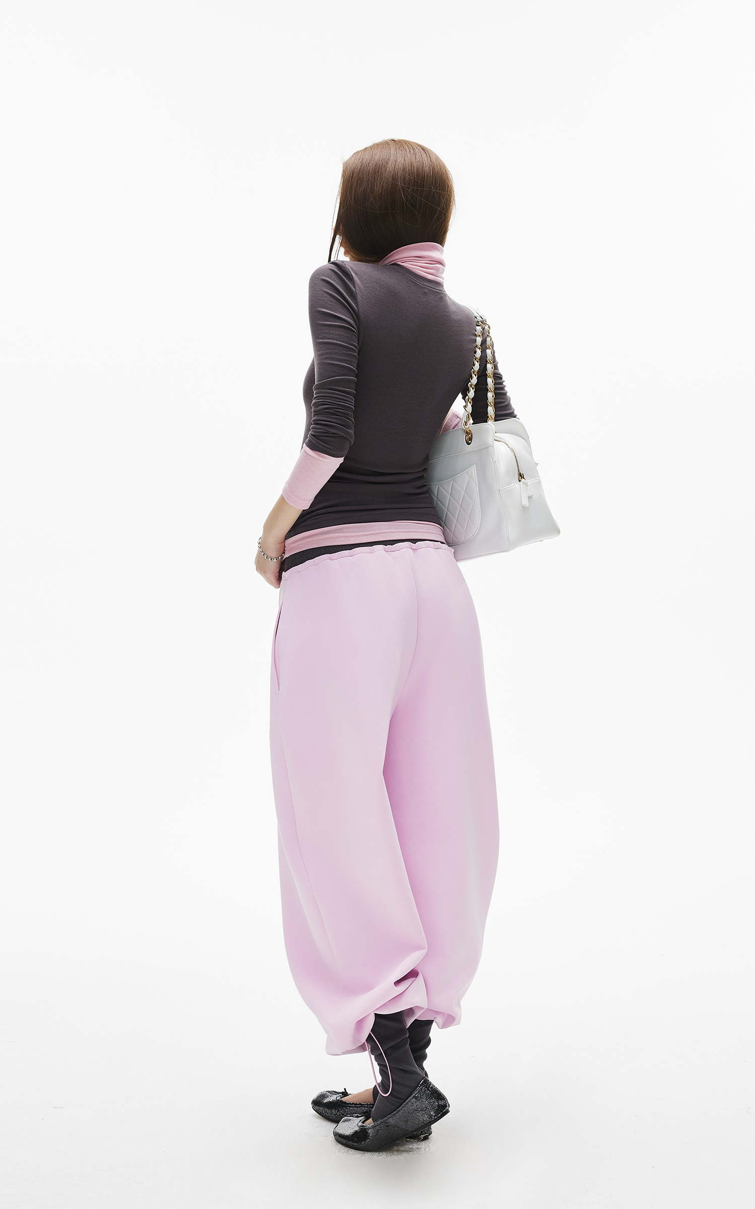 IAMXIAA Low-Rise Layered Look Jogger Pants