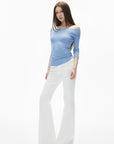 IAMXIAA Pantalon évasé à empiècements