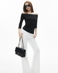 IAMXIAA Pantalon évasé à empiècements
