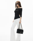 IAMXIAA Pantalon évasé à empiècements