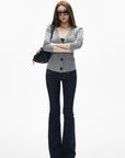 IAMXIAA Low-Rise Slim Fit Flared Denim Jeans with Vintage Silhouette