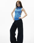 IAMXIAA フィッテッドモックネックニットタンク