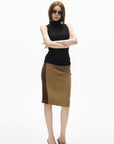 IAMXIAA フィッテッドモックネックニットタンク
