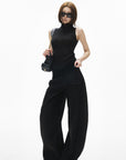 IAMXIAA フィッテッドモックネックニットタンク