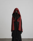 DOINDULGE Reversible Two-Tone Hooded Tie-Detail Jacket