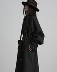 DOINDULGE Deconstructed Herringbone Wool Long Coat