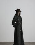 DOINDULGE Deconstructed Herringbone Wool Long Coat