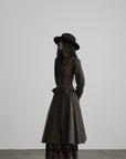 DOINDULGE Deconstructed Stand-Collar Paneled Trench Coat