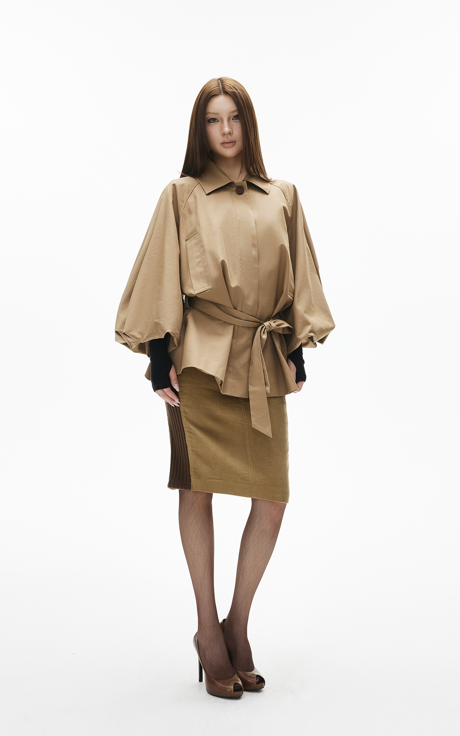 IAMXIAA Belted Relaxed Trench Jacket