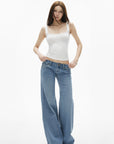 IAMXIAA Low-Rise Clean-Line Flared Denim