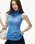IAMXIAA フィッテッドモックネックニットタンク