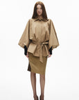 IAMXIAA Veste trench décontractée à ceinture