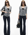 IAMXIAA Low-Rise Slim Fit Flared Denim Jeans with Vintage Silhouette