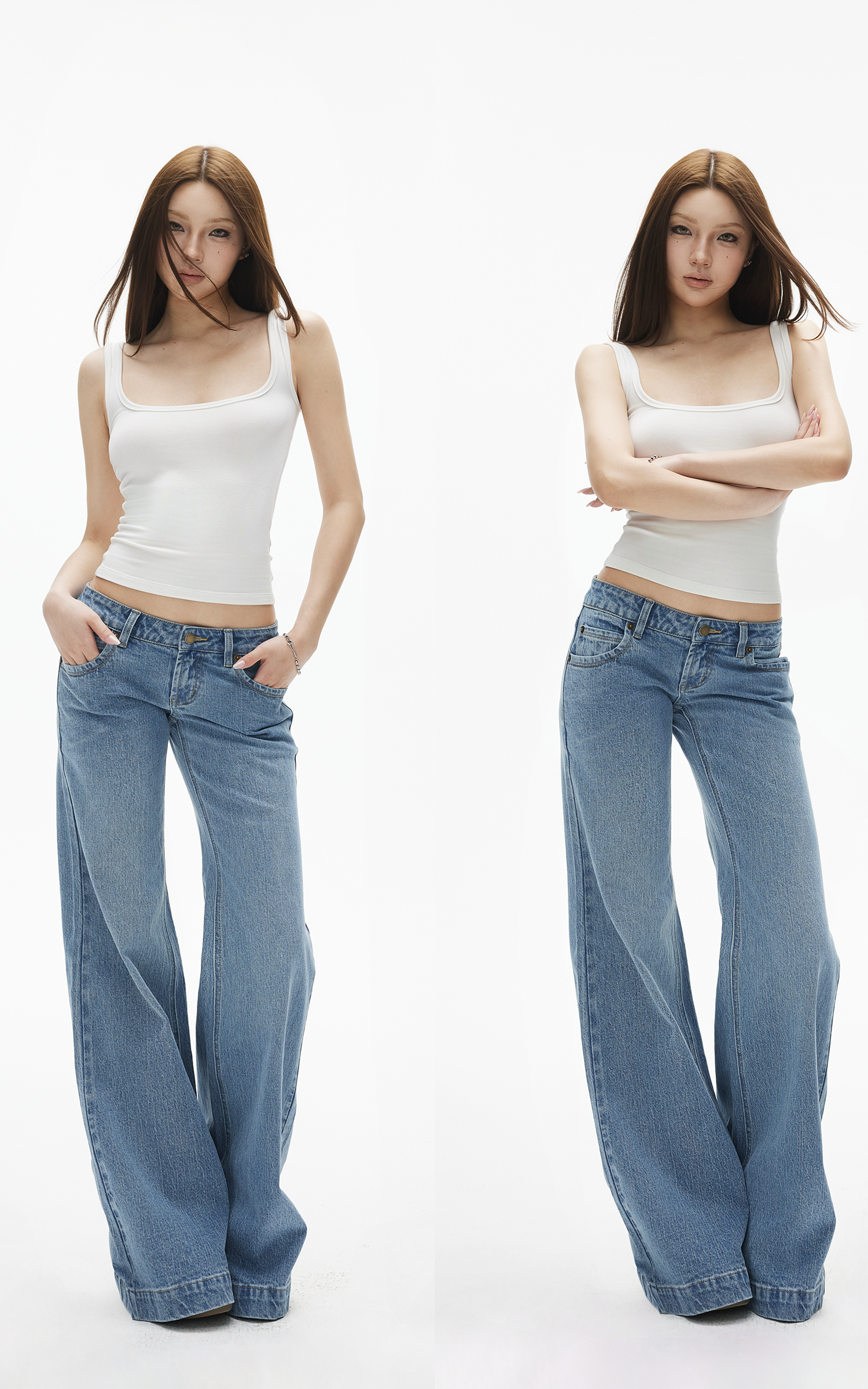 IAMXIAA Square Neck Slim Fit Tank Top