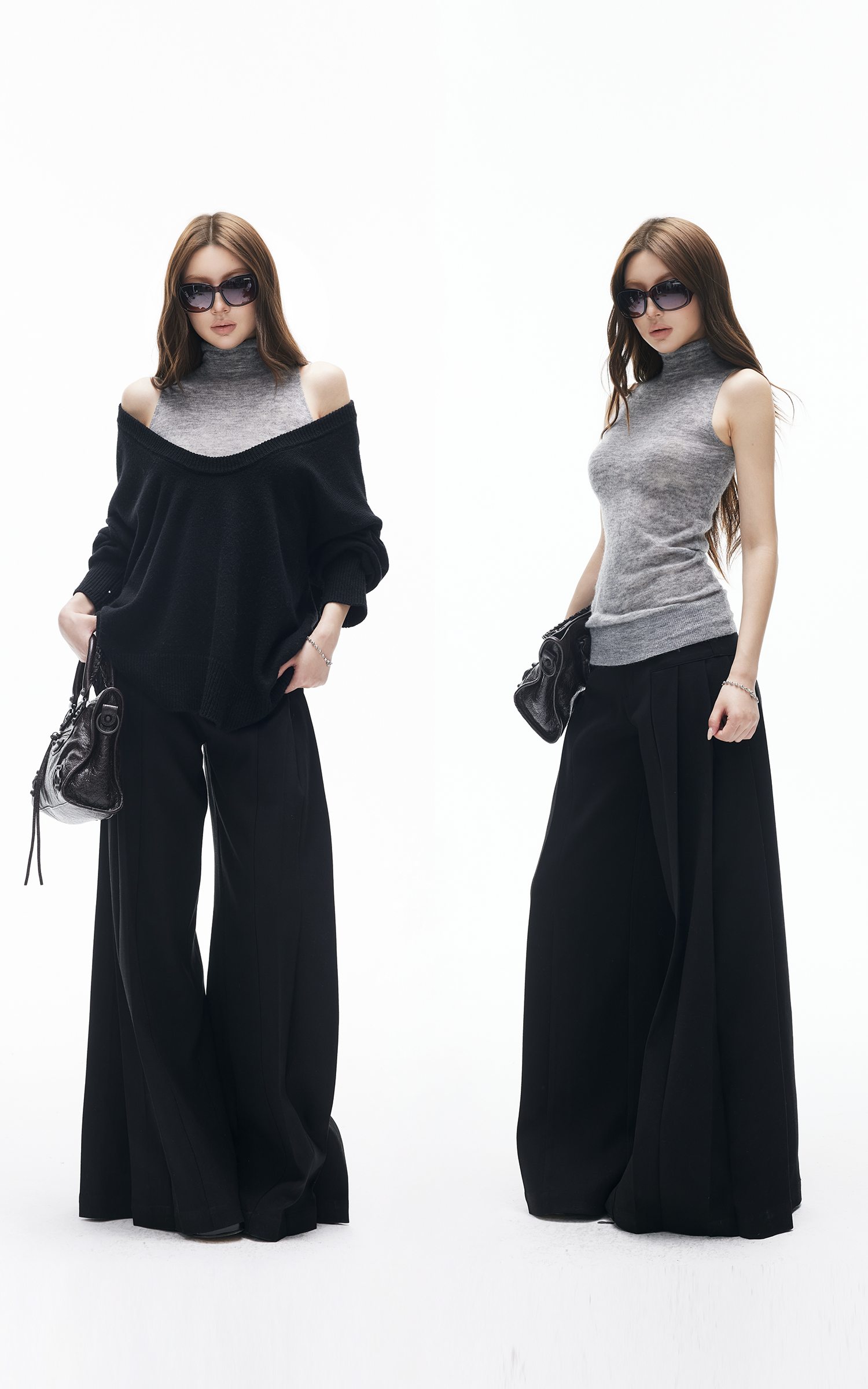 IAMXIAA Fitted Mock Neck Knit Tank