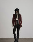DOINDULGE Structured Panel Stand Collar Jacket