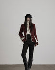 DOINDULGE Structured Panel Stand Collar Jacket