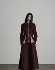 DOINDULGE Structured Panel Stand Collar Jacket