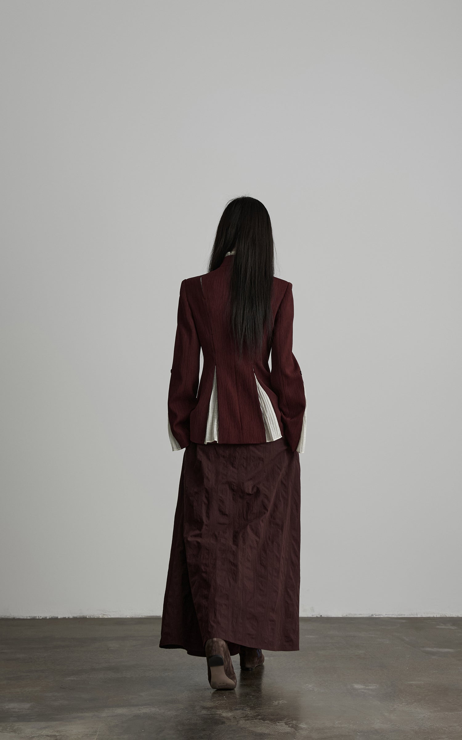DOINDULGE Structured Panel Stand Collar Jacket