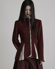 DOINDULGE Structured Panel Stand Collar Jacket