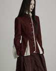 DOINDULGE Structured Panel Stand Collar Jacket