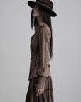 DOINDULGE Asymmetric Sculpted Waist Shirt