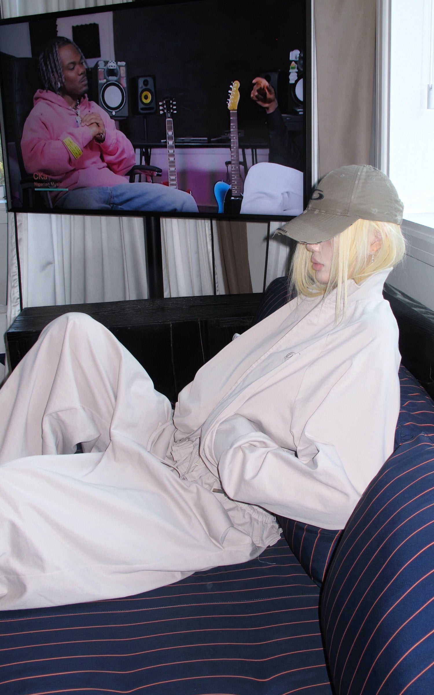 Rase le sol 크롭 집업 재킷 &amp; 와이드 팬츠 세트