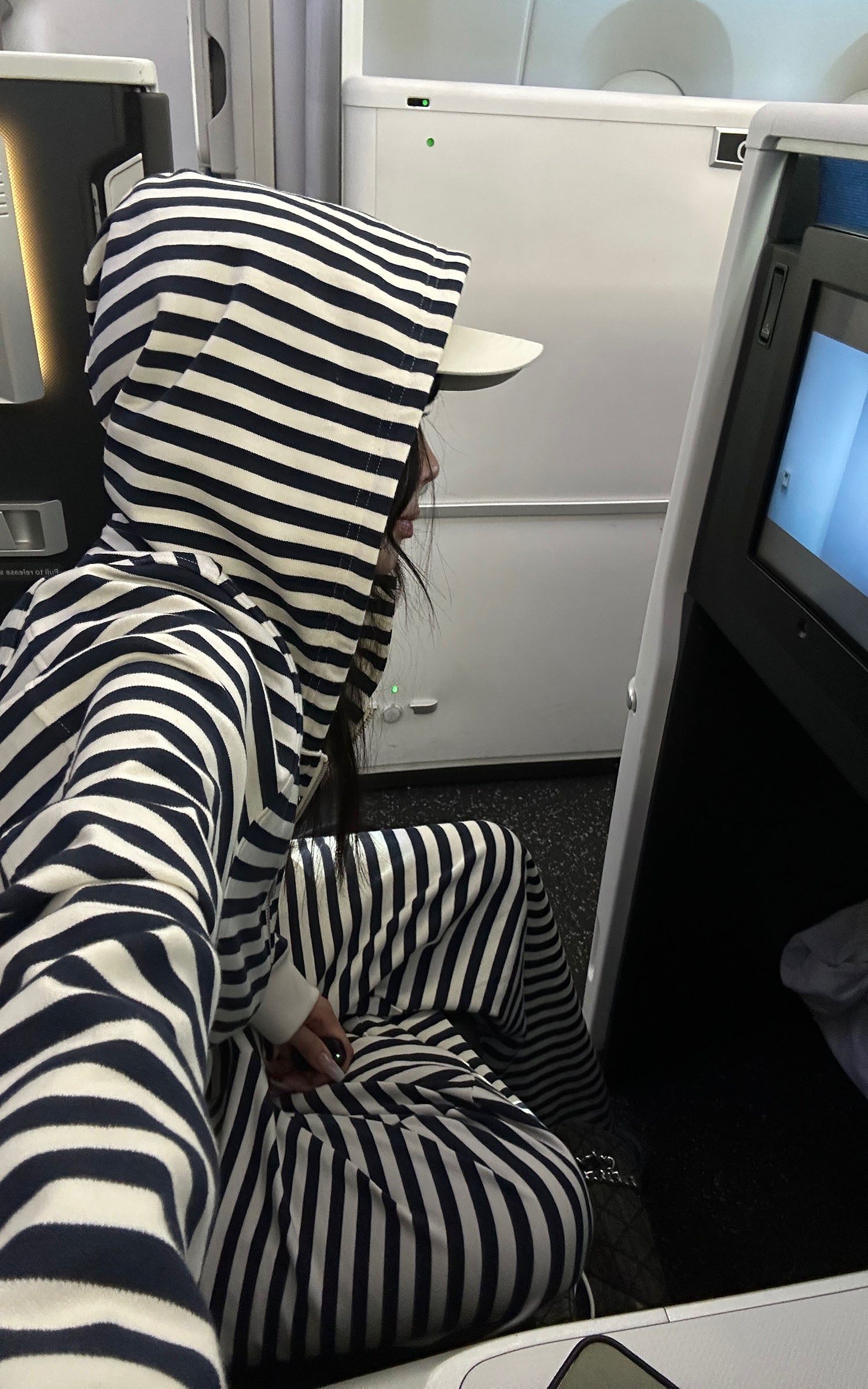 WARDEN EDGE Striped Cropped Hoodie and Wide-Leg Pants Set