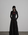 DOINDULGE Embroidered Eye Graphic Ribbed Long Sleeve T-Shirt
